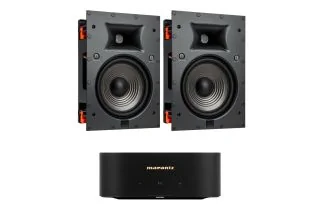 Marantz MODEL M1 2.1 Channel Streaming Amplifier with JBL Studio 6 8IW In-Wall Speaker