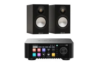 Eversolo Play Integrated Streaming Amplifier with Monitor Audio Bronze 50 7G Bookshelf Speakers