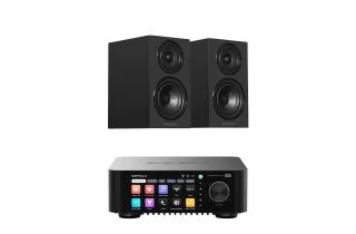 Eversolo Play Integrated Streaming Amplifier with Wharfedale Diamond 12.1i Bookshelf Speakers