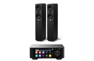 Eversolo Play Integrated Streaming Amplifier with Q Acoustics Q 5040 Floorstanding Speakers