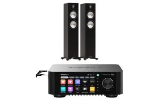 Eversolo Play CD Integrated Streaming Amplifier with Monitor Audio Bronze 300 7G Floorstanding Speakers