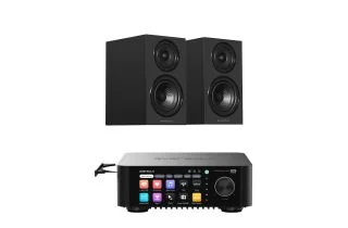 Eversolo Play CD Integrated Streaming Amplifier with Wharfedale Diamond 12.1i Bookshelf Speakers