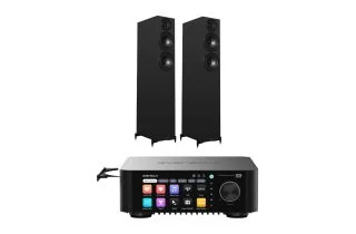 Eversolo Play CD Integrated Streaming Amplifier with Wharfedale Diamond 12.4i Floorstanding Speakers