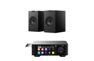 Eversolo Play CD Integrated Streaming Amplifier with KEF Q1 META Bookshelf Speakers