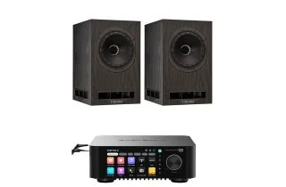 Eversolo Play CD Integrated Streaming Amplifier with Fyne Audio F5e Bookshelf Speakers