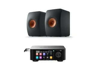 Eversolo Play CD Integrated Streaming Amplifier with KEF LS50 Meta Bookshelf Speakers