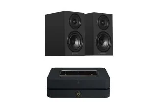 Bluesound POWERNODE N331 (2025) Multi-Room Music Streaming Amplifier with Wharfedale Diamond 12.1i Bookshelf Speakers