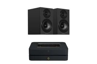 Bluesound POWERNODE N331 (2025) Multi-Room Music Streaming Amplifier with Wharfedale Diamond 12.2i Bookshelf Speakers