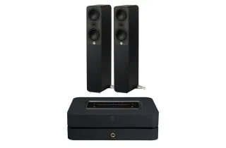 Bluesound POWERNODE N331 (2025) Multi-Room Music Streaming Amplifier with Q Acoustics Q 5040 Floorstanding Speakers