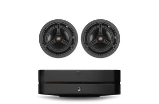 Bluesound POWERNODE N331 (2025) Multi-Room Music Streaming Amplifier with Monitor Audio C180 In-Ceiling Speakers