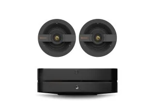 Bluesound POWERNODE N331 (2025) Multi-Room Music Streaming Amplifier with Monitor Audio Creator C1S In-Ceiling Speakers
