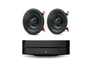Bluesound POWERNODE N331 (2025) Multi-Room Music Streaming Amplifier with JBL B-8IC In-Ceiling Speakers