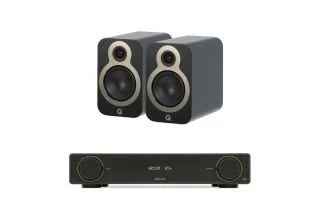 Arcam A5+ Integrated Amplifier with Q Acoustics 3020c Bookshelf Speakers