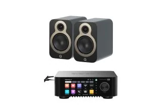 Eversolo Play CD Integrated Streaming Amplifier with Q Acoustics 3020c Bookshelf Speakers