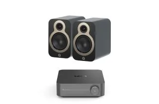 WiiM Amp Pro Streaming Amplifier with Q Acoustics 3020c Bookshelf Speakers