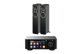 Eversolo Play Integrated Streaming Amplifier with Q Acoustics 3050c Floorstanding Speakers