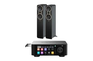Eversolo Play CD Integrated Streaming Amplifier with Q Acoustics 3050c Floorstanding Speakers