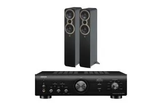 Denon PMA-600NE 2 Ch. 70W Integrated Amplifier with Q Acoustics 3050c Floorstanding Speakers