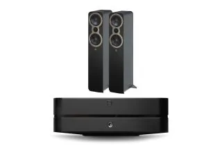 Bluesound POWERNODE N331 (2025) Multi-Room Music Streaming Amplifier with Q Acoustics 3050c Floorstanding Speakers