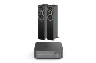 WiiM Amp Pro Streaming Amplifier with Q Acoustics 3050c Floorstanding Speakers