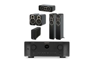Marantz CINEMA 60 DAB 7.2 Channel AV Receiver with Q Acoustics 3050c 5.1 AV Speaker Package