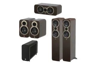 Q Acoustics 3050c 5.1 AV Speaker Package - Walnut