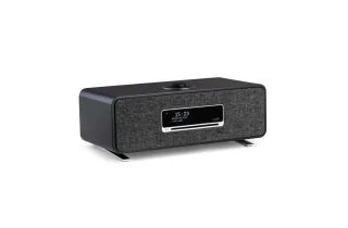 Ruark Audio R3S Compact Music System - Satin Charcoal Lacquer with Slate Grey Fabric Grille