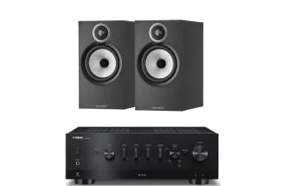 Yamaha R-N1000A Network Receiver with Bowers & Wilkins 606 S3 Standmount Speakers