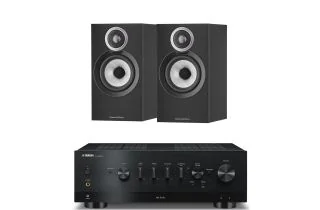 Yamaha R-N1000A Network Receiver with Bowers & Wilkins 607 S3 Standmount Speakers