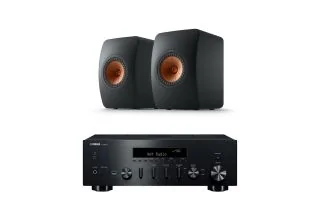 Yamaha R-N600A Network Receiver with KEF LS50 Meta Bookshelf Speakers