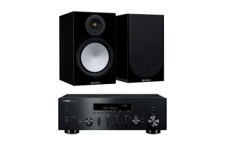 Yamaha R-N600A Network Receiver with Monitor Audio Silver 100 7G Speakers