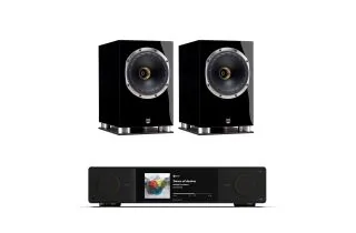 Arcam Radia SA35 Streaming Integrated Amplifier with Fyne Audio F500SP Bookshelf Speakers