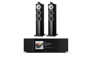 Arcam Radia SA45 Streaming Amplifier with Bowers & Wilkins 703 S3 Floorstanding Speakers