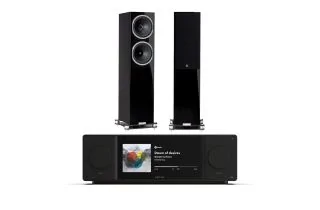 Arcam Radia SA45 Streaming Amplifier with Fyne Audio F502SP Floorstanding Speakers