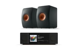 Arcam Radia SA45 Streaming Amplifier with KEF LS50 Meta Bookshelf Speakers