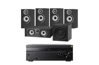 Sony TA-AN1000 8K 7.2 AV Amplifier with Bowers & Wilkins 607 S3 5.1 Speaker Package (607 S3 Rears)