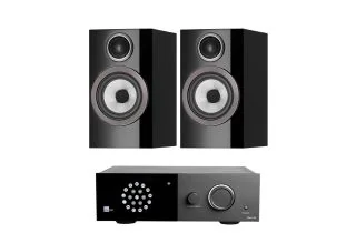 Lyngdorf TDAI-1120 2-Channel Streaming Amplifier with Bowers & Wilkins 707 S3 Standmount Speakers