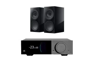 Lyngdorf TDAI-2210 Integrated Amplifier with KEF R3 Meta Bookshelf Speakers