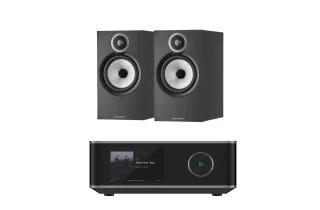 WiiM Amp Ultra Streaming Amplifier with Bowers & Wilkins 606 S3 Bookshelf Speakers