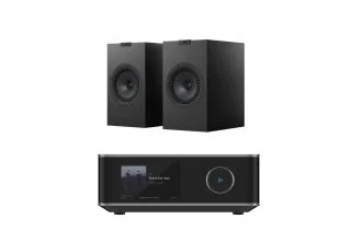 WiiM Amp Ultra Streaming Amplifier with KEF Q3 META Bookshelf Speakers