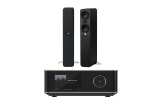 WiiM Amp Ultra Streaming Amplifier with Q Acoustics Q 5040 Floorstanding Speakers