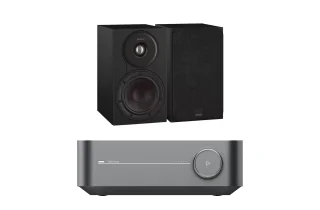 WiiM Amp Integrated Streaming Amplifier with Dali SONIK 1 Bookshelf Speakers
