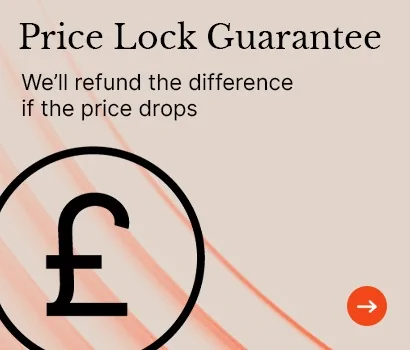 'Price Lock Guarantee; We'll refund the difference if the price drops'