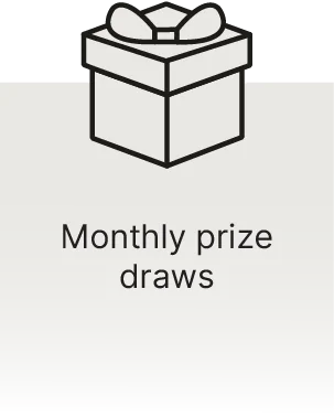Monthly prize draws
