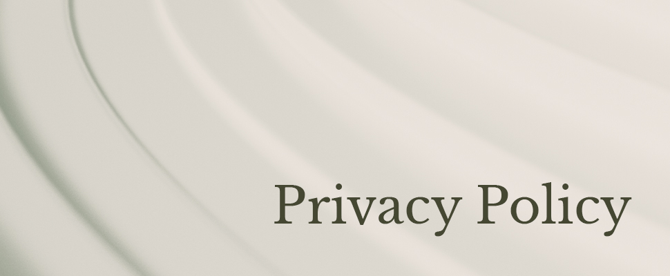 Light beige background with subtle, curved lines, resembling waves. The words "Privacy Policy" in bold, dark font are centered, conveying a formal tone.