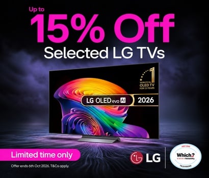 15% off selected LG TVs