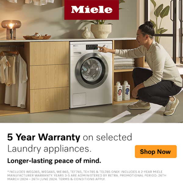 5 Year Miele Warranty on selected appliances