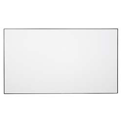 A blank projector screen with a thin black frame.