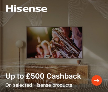 Claim up to £500 cashback on selected Hisense TVs