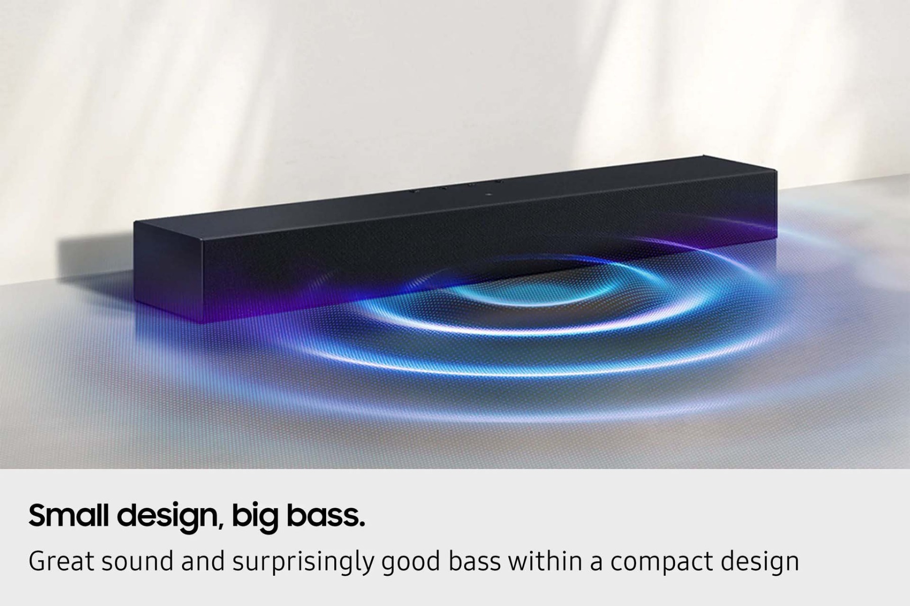 small design, big bass - great sound and surprisingly good bass within a compact design